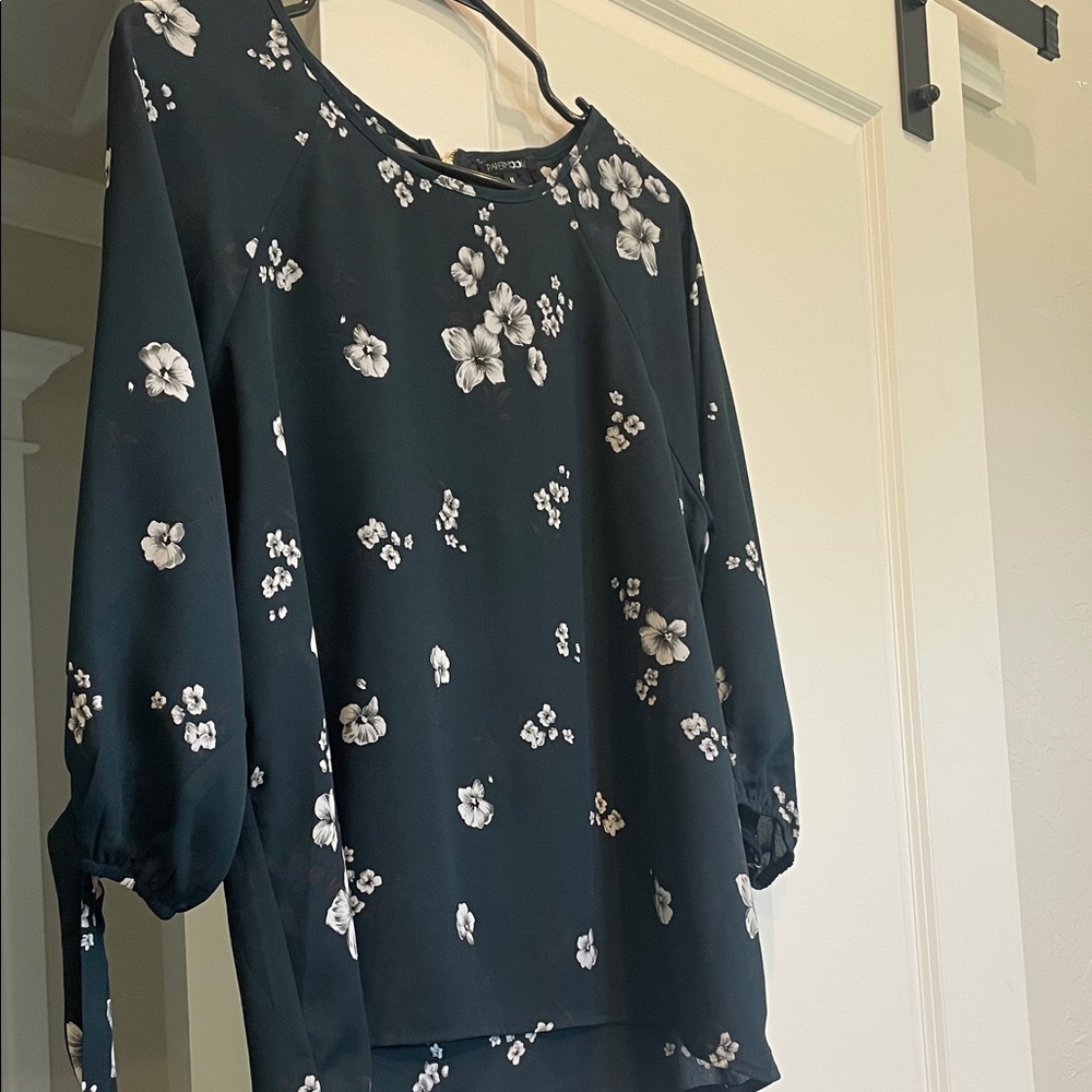 Papermoon Black Floral Blouse